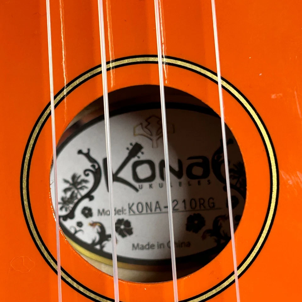 Kona Soprano Ukulele Kona-21ORG with Case and Teach Yourself Ukulele Book - Image 3 of 4