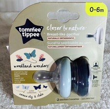 2 pack pacifiers Tommee Tippee Closer to Nature 0-6m Woodland Wonders Slate Sky