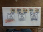 AUSTRALIA 1990 BOOMTIME SET/STRIP 5 STAMPS FDC- MELB EXHIBITION BUILDING