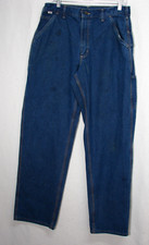 Carhartt FR Carpenter Style Blue Jeans Dungaree Fit FRB13DNM Mens 34x34