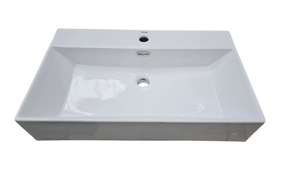 TEICO Keramik Bad Waschtisch 70cm Waschbecken Waschschale Möbelwaschtisch - Bild 2 von 4