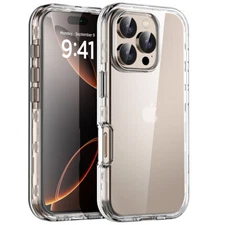 For iPhone 16 Pro Case Clear Shockproof Bumper Slim Transparent Protective Cover