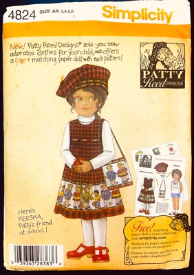 SIMPLICITY Pattern 4824 Patty Reed Design Classic Jumper Bag Hat Size 3 ...
