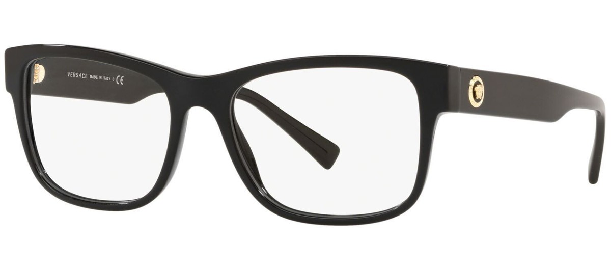 New VERSACE Eyeglasses VE 3266 GB1 Black Optical Frame 55-17