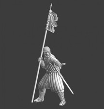 Northern Crusades Miniatures Medieval Soldier with flag 28mm 32mm 35mm 40mm 54mm
