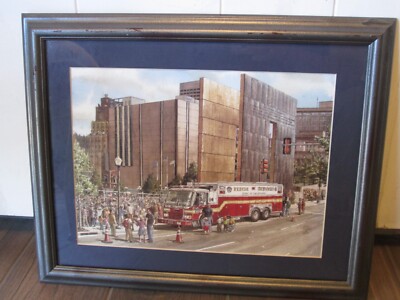 GREG BURNS PAINTING Oklahoma Artist SIGNED PRINT Murrah OKC BOMBING MEMORIAL