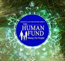 Seinfeld George Costanza The Human Fund Gag Holiday Christmas Tree Ornament