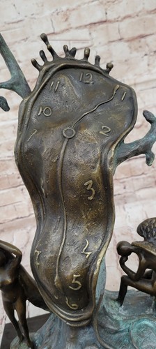 Salvador Dali Nobility of Time Bronze Sculpture Special Patina Statue Figurine - Picture 7 of 10