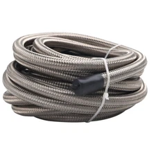 Fuel Oil Gas Hose Line 6AN 8AN 10AN CPE Stainless Steel Braided 10FT 20FT Silver