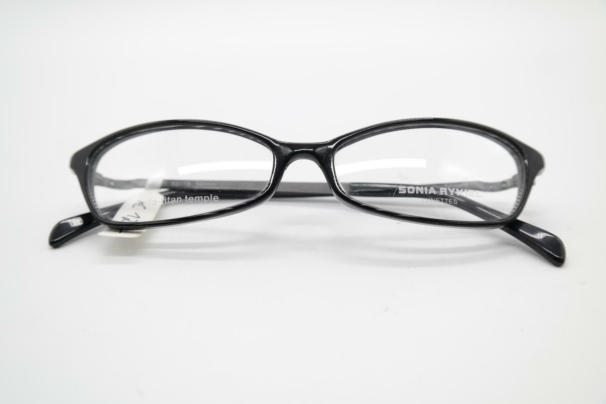 Sonia Rykiel 7073 Titanium Black Transparent Oval Glasses 