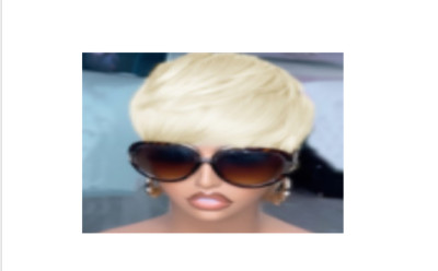 pixie cut blonde lace front  wig 6 inches