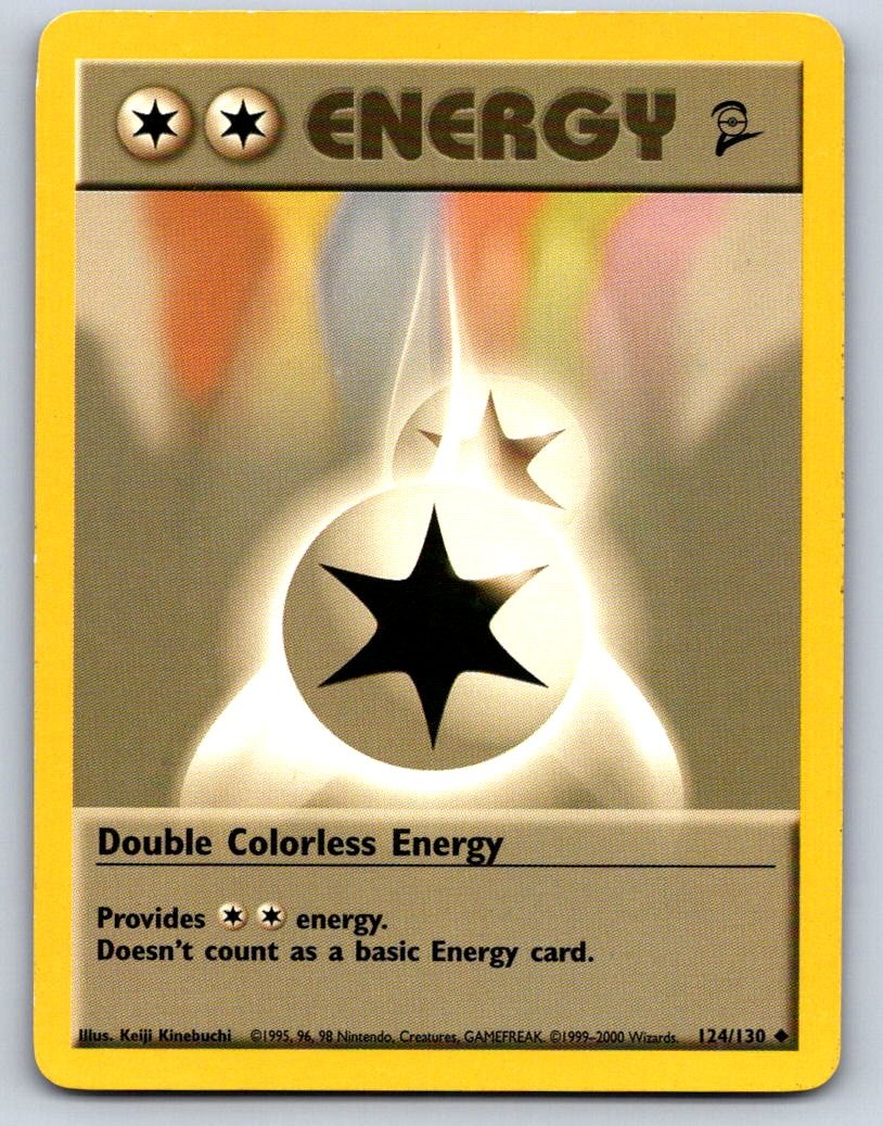 Double Colorless Energy 124/130 Uncommon Base Set 2 Pokemon Lightly Played