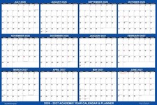 32x48 SwiftGlimpse 2026-2027 Academic Wall Calendar Erasable, XLarge, Wet  D...