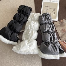Women Down Leg Warmer Calf Socks Winter Boot Cuffs Covers Fashion Thicken