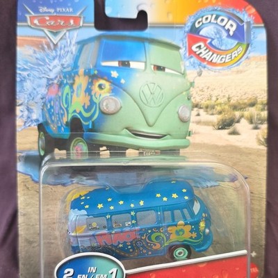 Disney Pixar Cars Color Changers Volkswagen Van Fillmore  1:55 Diecast