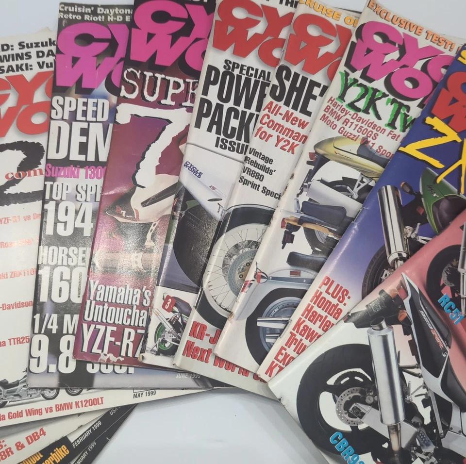 Cycle World Magazine Complete Year 1999 Vintage Motorcycle Racing 12 Issue Lot - Image 4 of 4