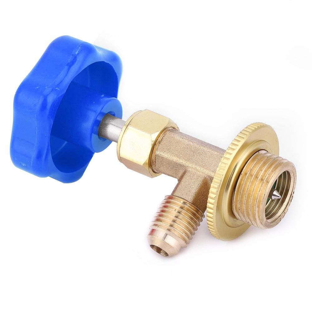 Refrigerant Bottle Opener Brass Dispensing Valve 1/4SAE For Air Conditioning