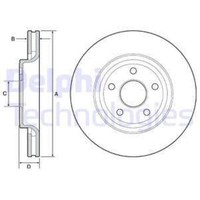 Delphi 2X Bremsscheibe Vorne Ø350 Mm BelüFtet FüR Jeep Grand Cherokee IV WK