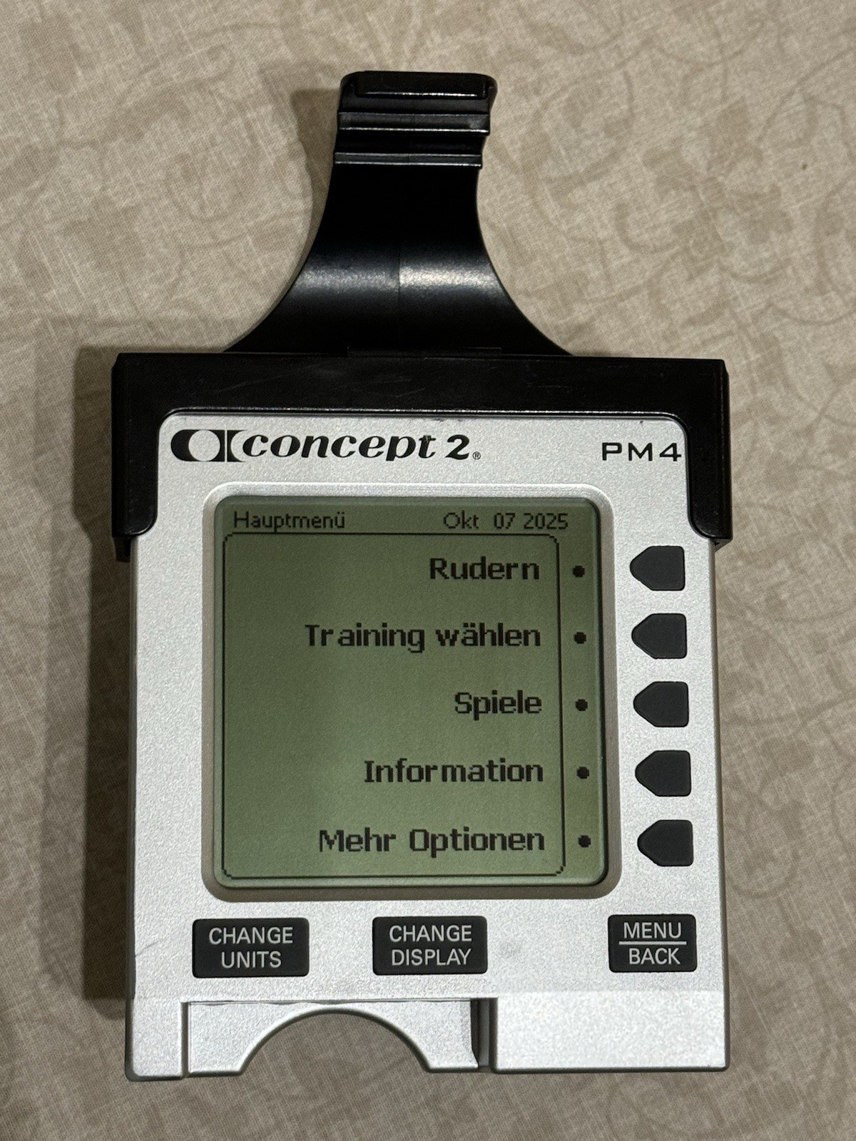 Concept2 Monitor PM4, top Zustand, inkl. Concept2 PM4-Akku