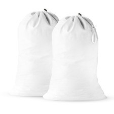 2 Pack - Cotton Laundry Bag, Heavy Duty Large Laundry Bags 24 x 36 inch Draws...