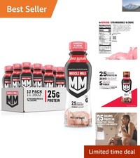 Genuine Strawberry Protein Shake 11.16oz - 25g Protein, Zero Sugar, Pack of 12