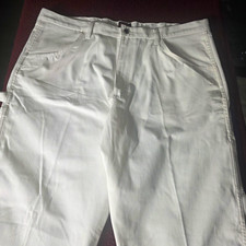 Wrangler Workwear Men's Relaxed Fit White Canvas Cotton Painter Pants 40x32