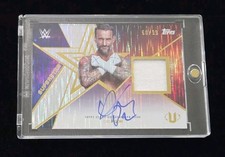 2025 Topps WWE Universe CM PUNK SUPERSTAR ON CARD AUTO RELIC /99