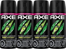 4 bottles Axe KILO Deodorant Body Spray 4oz Mandarin  Sandalwood