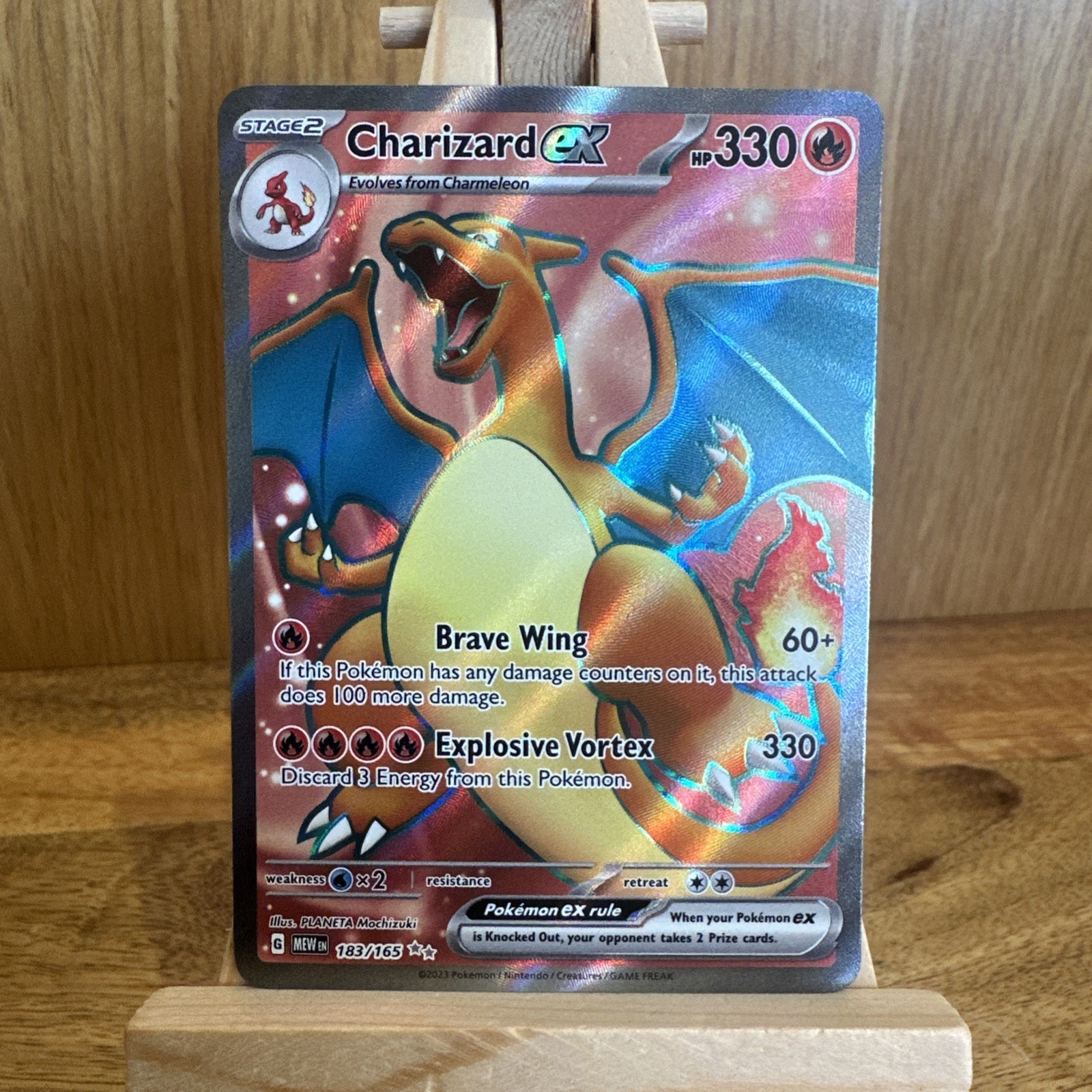 Charizard ex 183/165 151 Pokemon Card Scarlet & Violet Full Art Rare Holo NM