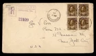 DR WHO 1929 CANADA FDC? REGISTERED VANCOUVER BC TO USA KGV BLOCK R75549