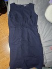 Lands' End Women's Navy Solid Sleeveless Round Neck Zip Jumpsuit Size 16 — photo 1