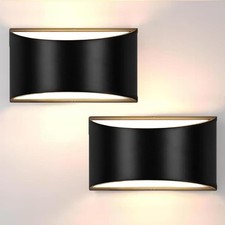 Sconces Wall Decor Set of 2, Modern LED Hardwired Wall Lights, 3000K Up and D...
