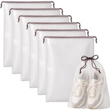 Portable Waterproof and Dustproof Travel Shoe Bag, 6-Pack