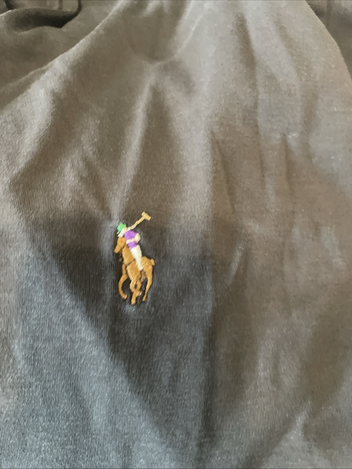 Polo Ralph Lauren Camicia Uomo Grande Blu Pima Soft Touch Carne Pony Golf