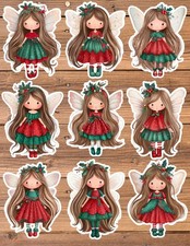 Christmas Fairy Die Cut Vinyl Stickers Scrapbooking Laptop Waterbottle