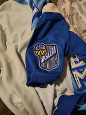 Platinum FUBU Harlem Globetrotters Basketball Full Zip Jacket XL Blue White