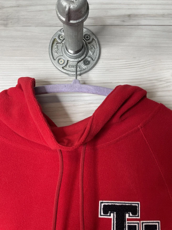 Tommy Hilfiger Sudadera con Capucha Mujer XS Deportiva Pullover Polar Sudadera Parche Rayas Foto 2 de 4