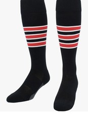 TCK Performance Baseball Football Knee High Socks Light Black Red White ProDRI M