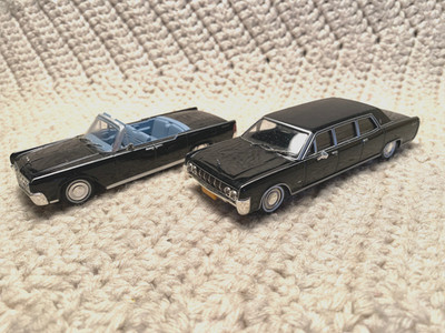 Lot Of 2 Eaglemoss 1/43 JB 007  Lincoln Continentals #132 & # 119 Epic