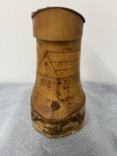 Folk Art Decorated Lidded Wooden Tankard