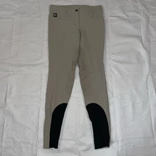 Equiline Atirk Silicone Grip Knee Patch US 28 Back Cross Belt Loop Breeches