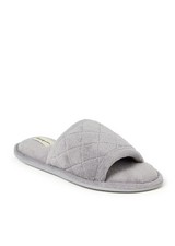 Dearfoams Women's Beatrice Quilted Microfiber Terry Slide Slipper - Medium