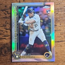 Topps 2025 Chrome Update Series Caleb Durbin #USC82 Brewers Rookie Refractor