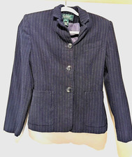 Classic Wool Pinstripe Ralph Lauren Women Size 6 Full Suit
