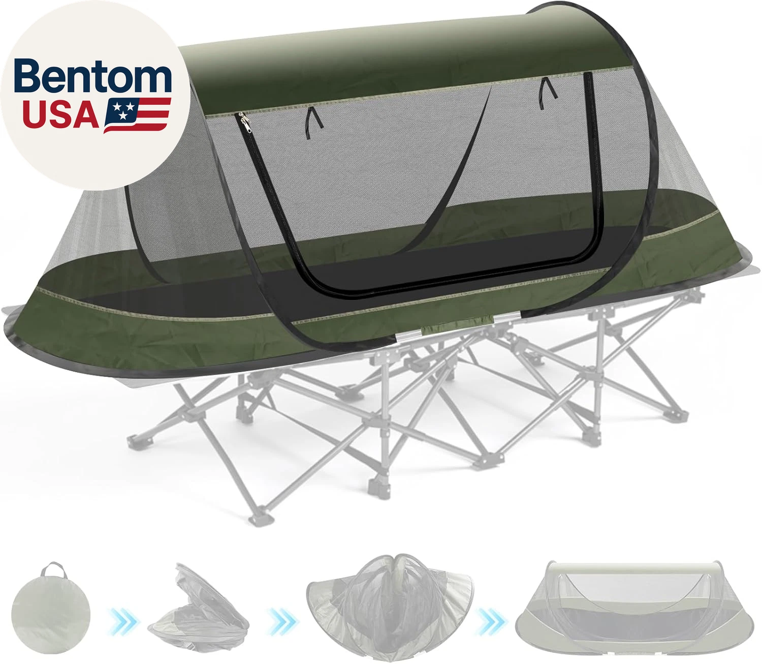 Pop-Up Mosquito Tent for Camping, 1 Person Bug Net Cot Tent, 3S Automatic Setup
Opens in a new windo