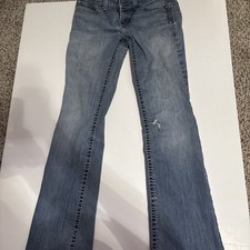 Ariat Real Denim Women  s Size 29 L Distressed Mid Rise Boot Cut Jeans