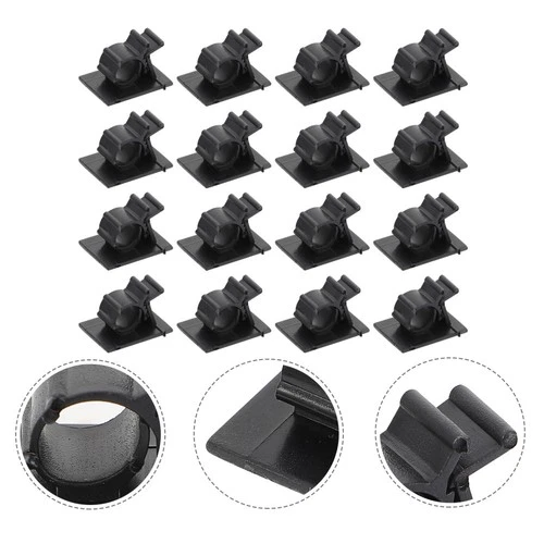 50 Pcs Cord Management Cable Holder Adjustable Clamps Adhesive Clips