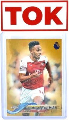 Pierre-Emerick Aubameyang ARSENAL 2018-19 Topps Chrome EPL #51 GOLD 10/50
