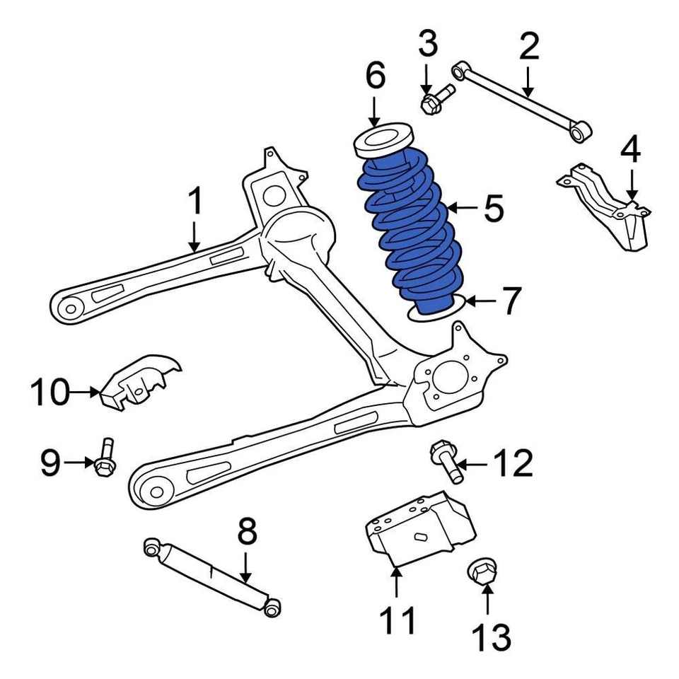 For Chrysler Town & Country 2013-2016 Chrysler 68142534AA Rear Coil Spring Foto 4 de 4