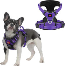No Pull Easy Walk Dog Harness  Heavy Duty Pet Vest  Front  Back Leash Clips 